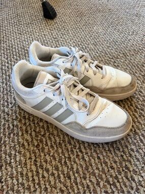 adidas Men’s White and Gray Low-Top Sneakers